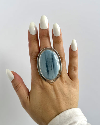 Blue Opal Statement Ring