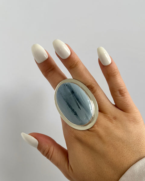 Blue Opal Statement Ring