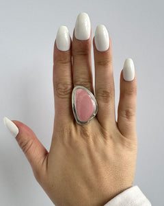 Abstract Australian Pink Opal Ring