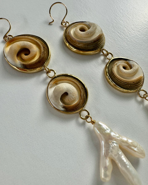 Shell Drop Earrings