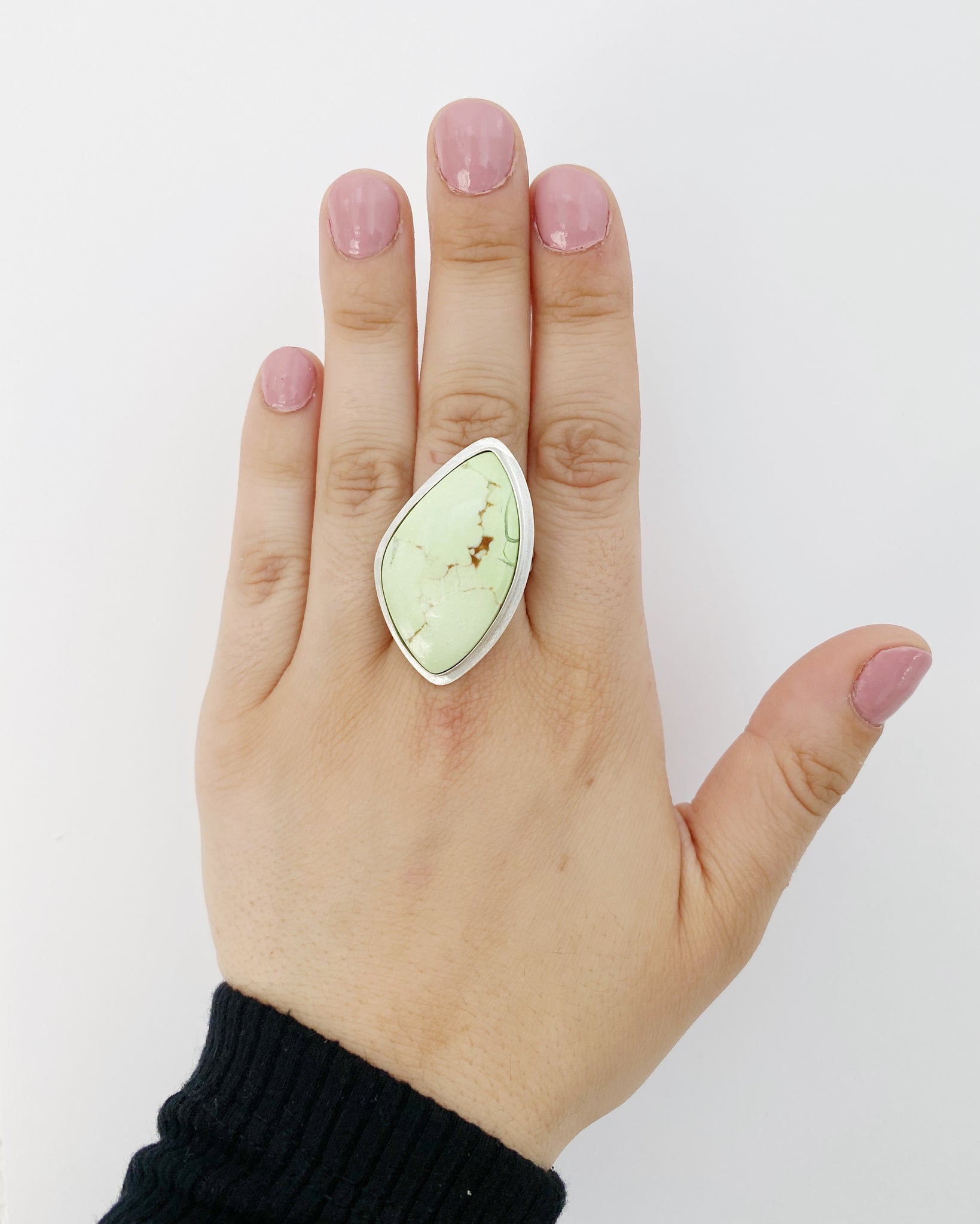 Abstract Lemon Chrysophrase Statement Ring