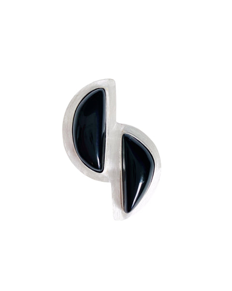 Double Onyx Statement Ring