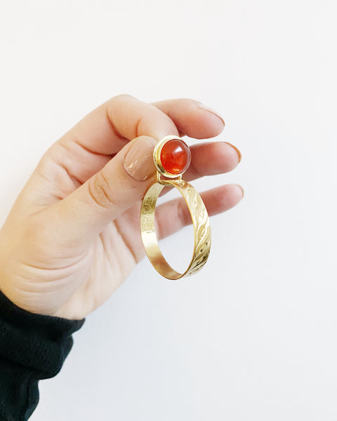 Carnelian Hoop Earrings