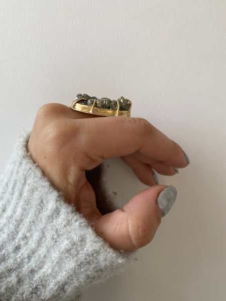 Chunky Pyrite Ring