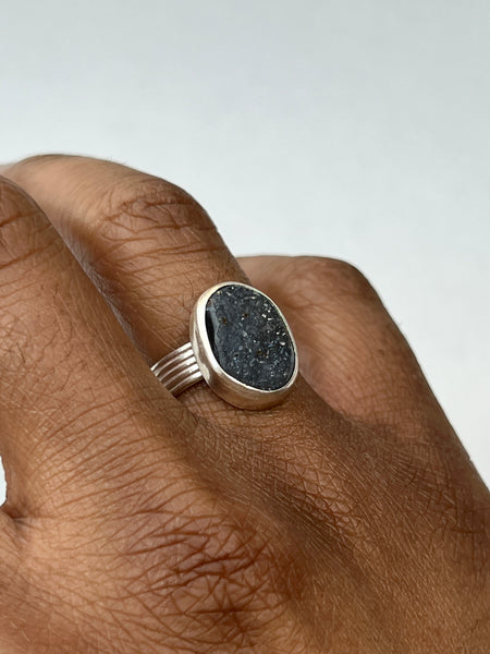Abstract Druzy Ring