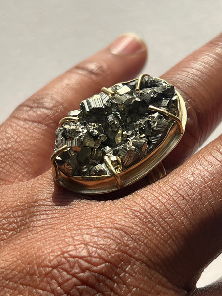 Chunky Pyrite Ring