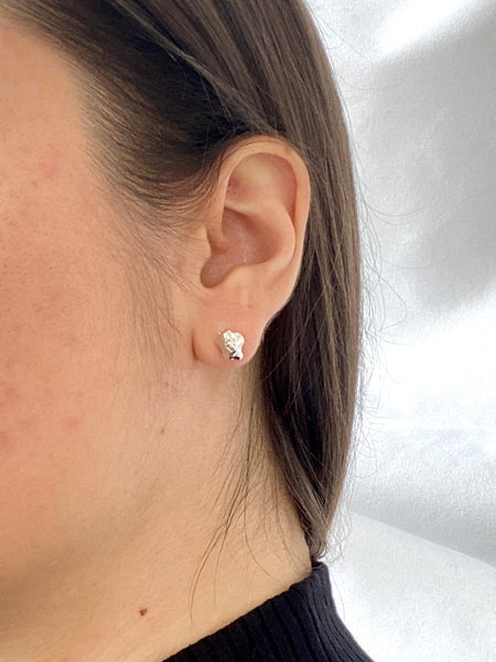 Asymmetrical Cobaltite and Carnelian Chain Drop Earrings
