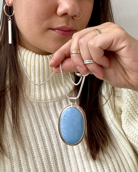 Blue Opal Statement Necklace