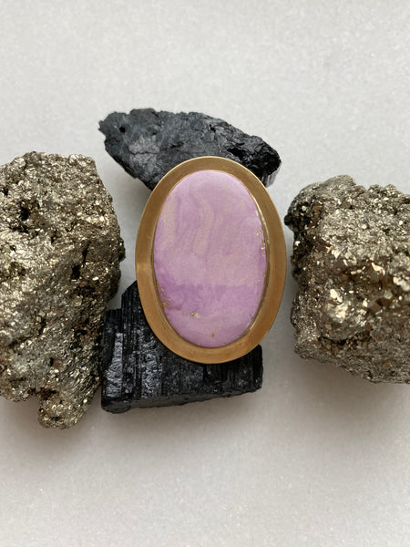 Lilac Phosphosiderite Ring